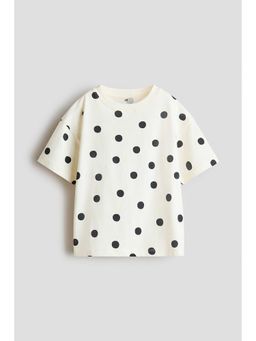 H&M - Girls White Printed T-Shirt