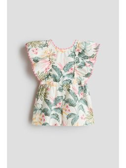 H&M - Girls White Cotton Jumpsuit