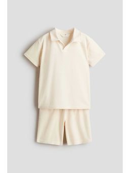 H&M - Boys Beige 2-Piece Terry Set