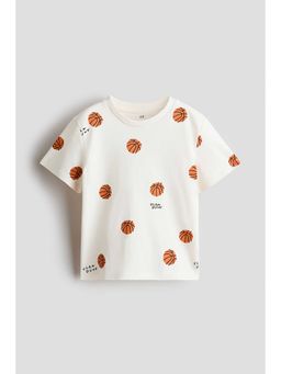 H&M - Boys White Printed T-Shirt