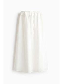 H&M - Women White Cotton Poplin Maxi Skirt