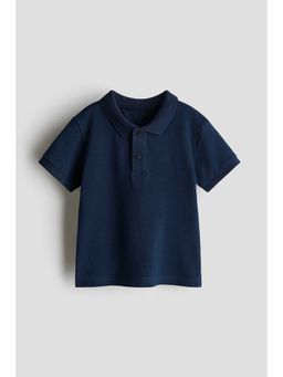 H&M - Boys Blue Cotton Pique Polo T-Shirt