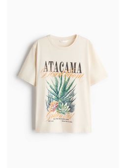 H&M - Women Beige Printed T-Shirt