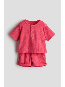 H&M - Boys Red 2-Piece Top And Shorts Set