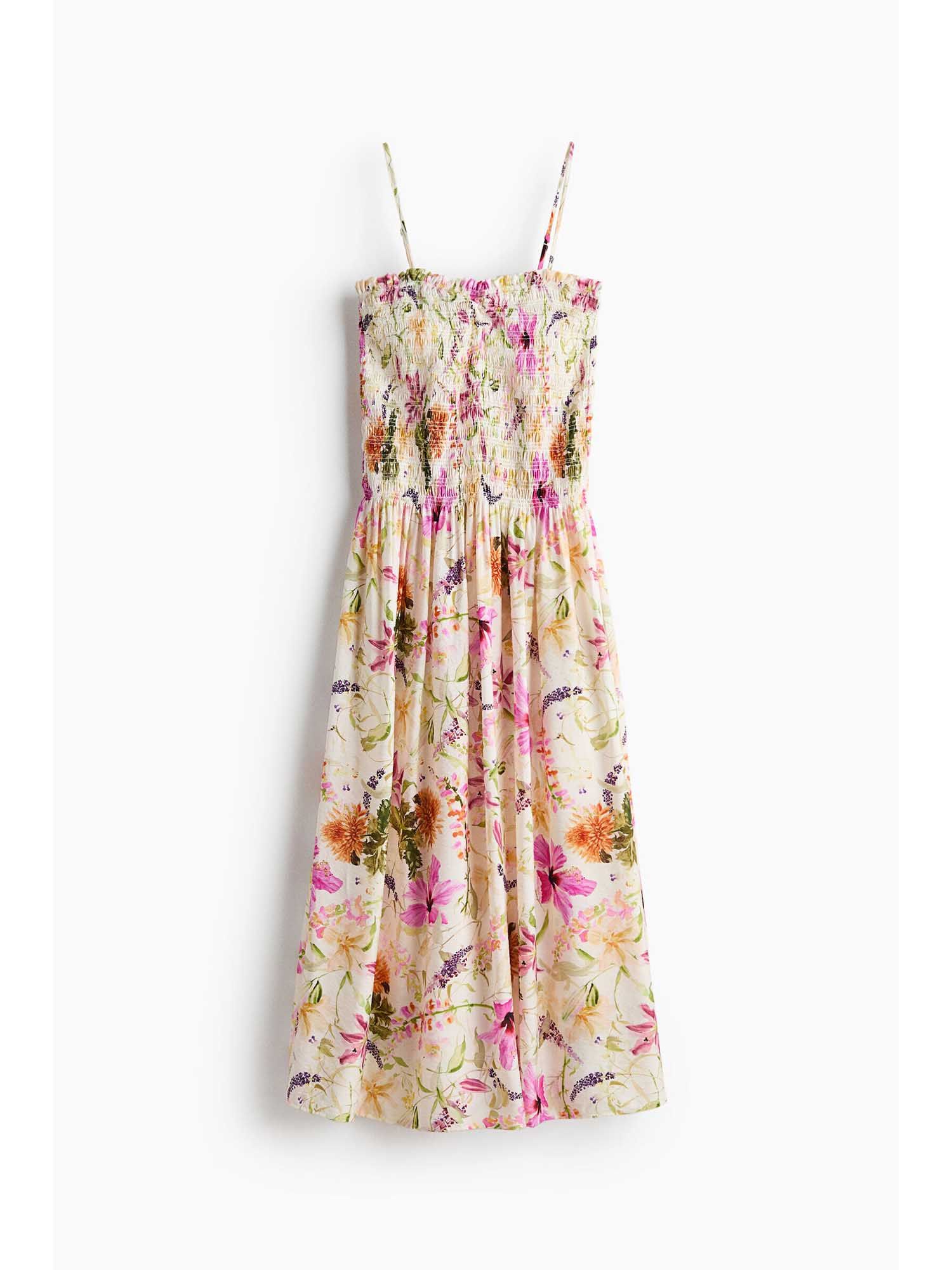 h&m Women Multi-Color Smocked-Bodice Strappy Dress-picture-24