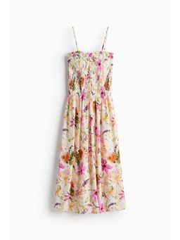 H&M - Women Multi-Color Smocked-Bodice Strappy Dress