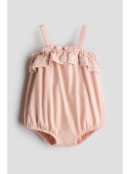 H&M - Girls Pink Cotton Romper Suit