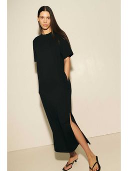 H&M - Women Black Cooling Loose Fit Dress