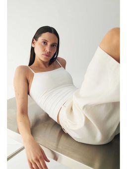 H&M MOVE - Women White Cooling Four-Way Stretch Slim Fit Strappy Top