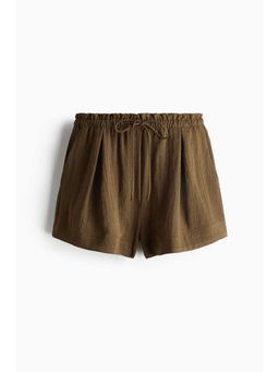 H&M - Women Green Drawstring Shorts