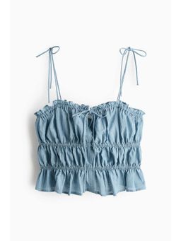 H&M - Women Blue Tie-Strap Top