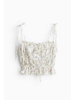 H&M - Women White Tie-Strap Top
