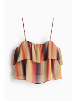 H&M - Women Multi-Color Flounced Strappy Top