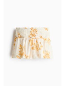 H&M - Women White Smocked-Waist Mini Shorts