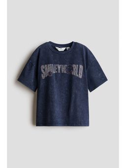 H&M - Girls Blue Printed T-Shirt