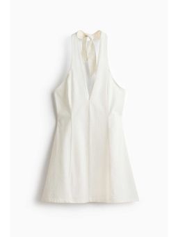 H&M - Women White Denim Halterneck Dress