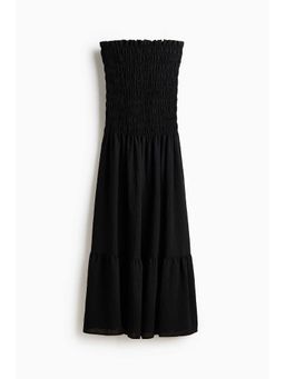 H&M - Women Black Smocked Bandeau Dress
