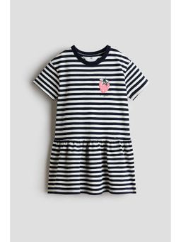 H&M - Girls Multi-Color Motif-Detail T-Shirt Dress