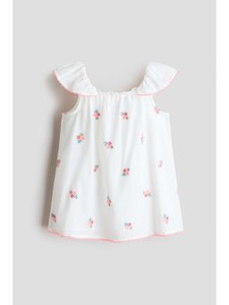 H&M - Girls White A-Line Cotton Dress