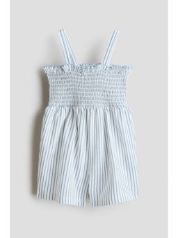 H&M - Girls Blue Cotton Romper Suit