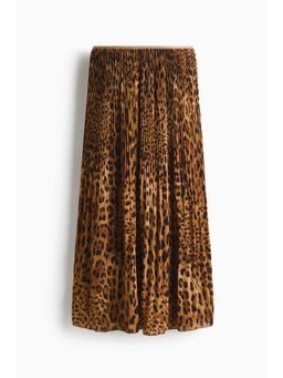 H&M - Women Brown Pliss Skirt