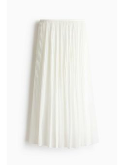 H&M - Women White Pliss Skirt