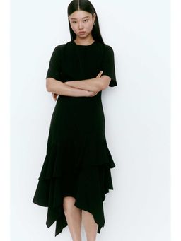 H&M - Women Black Asymmetric Dress