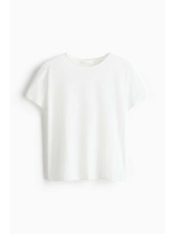 H&M - Women White Roll-Edge T-Shirt