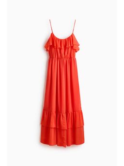 H&M - Women Red Flounced Strappy Dress