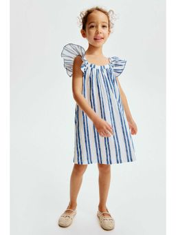 H&M - Girls White Textured Jersey Dress