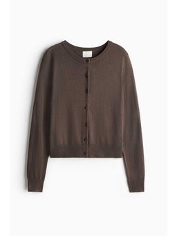 H&M - Women Brown Fine-Knit Cardigan