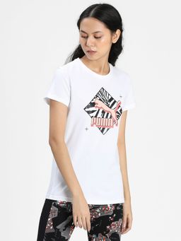 Puma - CG Graphic Women White T-Shirt
