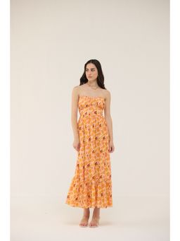 Calling June - Orange Tangerine Dress