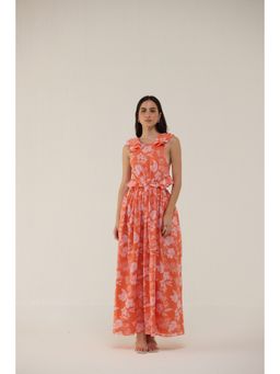 Calling June - Orange Cantaloupe Maxi