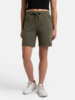 Jockey - AW23 Women Super Combed Cotton Rich Regular Fit Shorts - Beetle