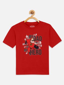 Kidsville - Disney Printed Bright Red T-Shirt for Boys