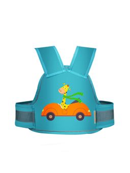 Chinmay Kids - Blue Two Wheeler Reflective Strips Portable Seat Belt Baby Carriers (1-12 Years)