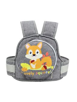 Chinmay Kids - Grey Two Wheeler Reflective Strips Portable Seat Belt Baby Carriers (1-12 Years)
