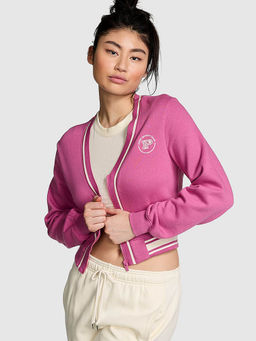 Victoria's Secret - Purple Ivy Fleece Front-Zip Cardigan
