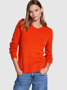 Victoria's Secret - Orange Collegiate Knit Sweater