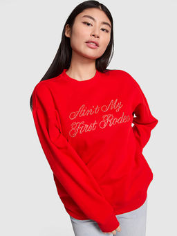 Victoria's Secret - Red Ivy Fleece Oversized Sweatshirt