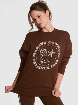 Victoria's Secret - Brown Ivy Fleece Oversized Sweatshirt