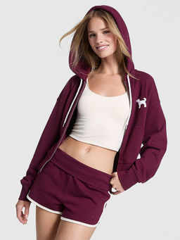 Victoria's Secret - Purple Ivy Terry Shrunken Full-Zip Hoodie