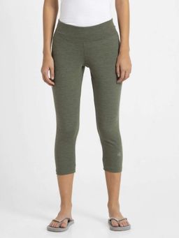 Jockey - 1391 Women Super Combed Cotton Elastane Capri - Beetle Marl
