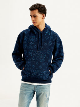Levi's - Mens Navy Blue Paisley Hoodie