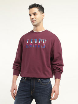 Levi's - Mens Red Crew Neck Sweatshirt