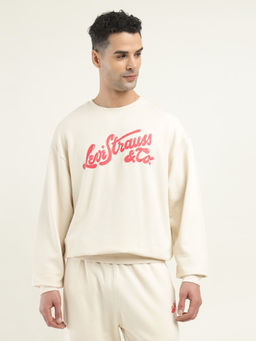 Levi's - Mens Off White Crew Neck Sweatshirt