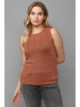 Allen Solly - Women Brown Stripe Casual Tank Top