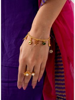 Tangerine - 22K Gold Plated Bahaar Rakhi