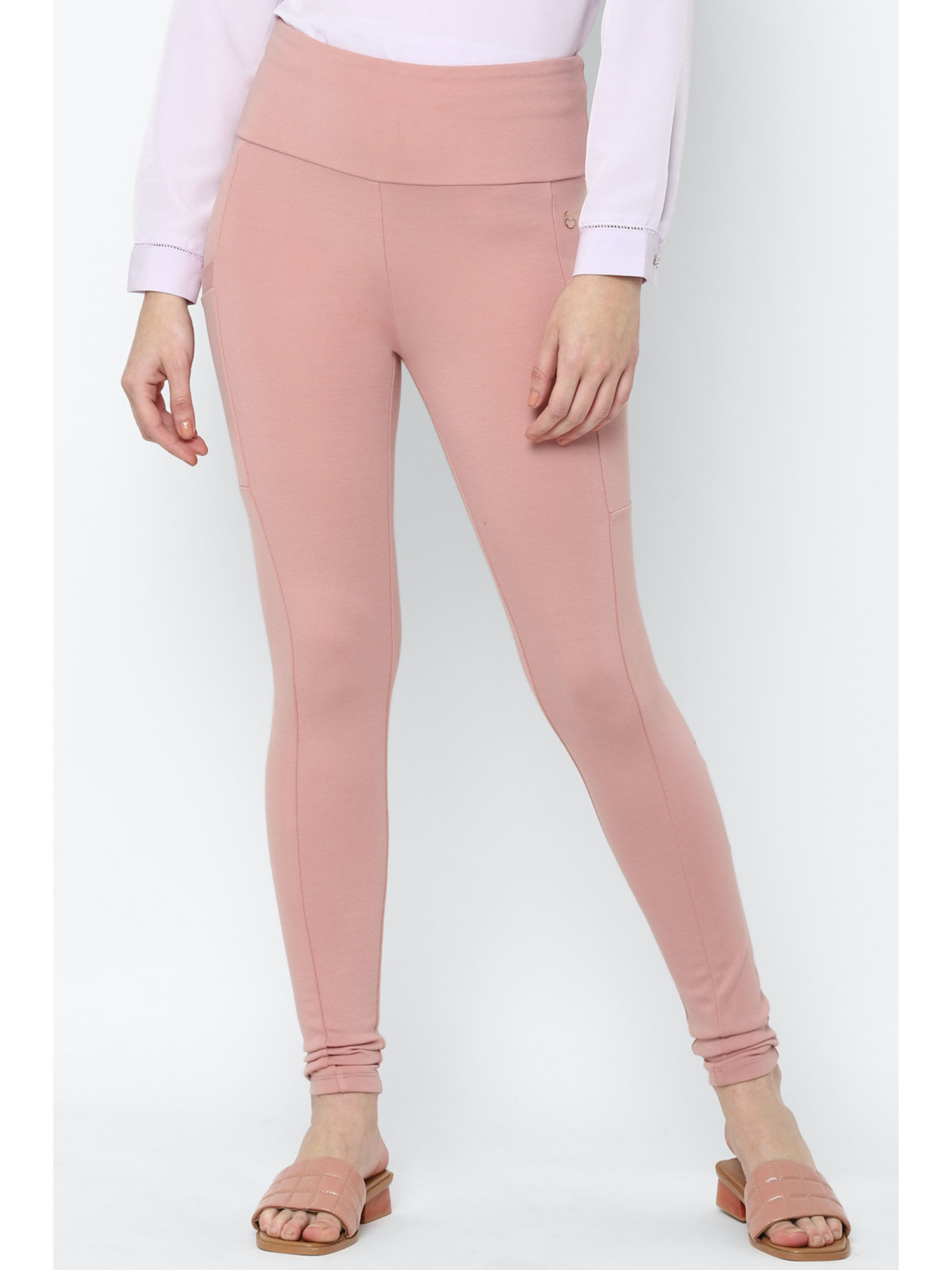 Buy Allen Solly Pink Trousers Online 
